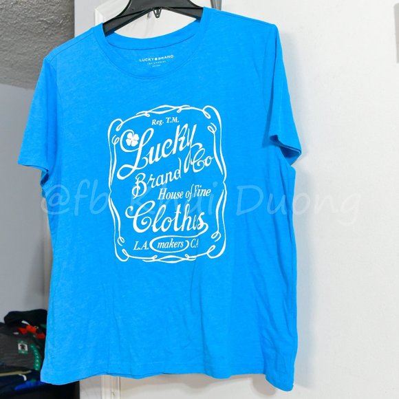 Lucky Brand Ladies' Graphic Tee  blue‎ - Picture 1 of 6